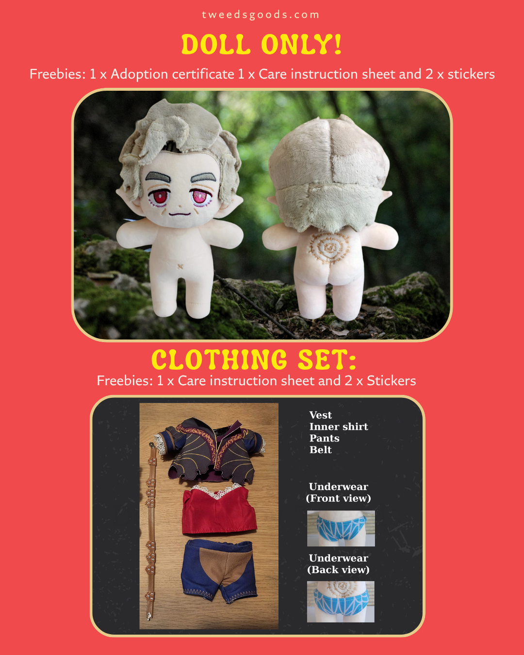 A-GRADE 20cm Astarion Plushie Sets