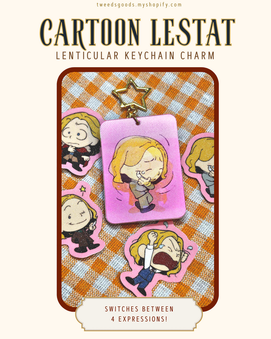 Cartoon Lestat Lenticular Keychain Charm