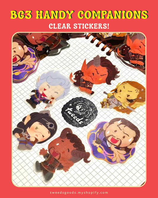 BG3 Handy Companions Clear Stickers