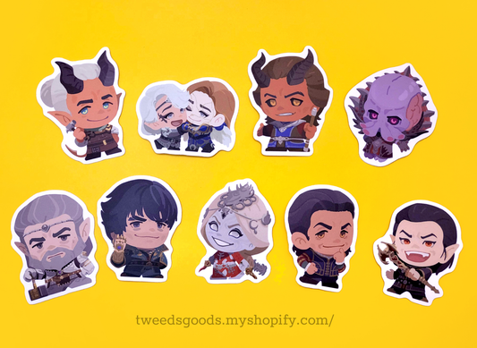 BG3 Matte Chibi Stickers- NPC's & Villains