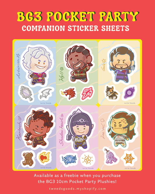 BG3 Pocket Party Sticker Sheets