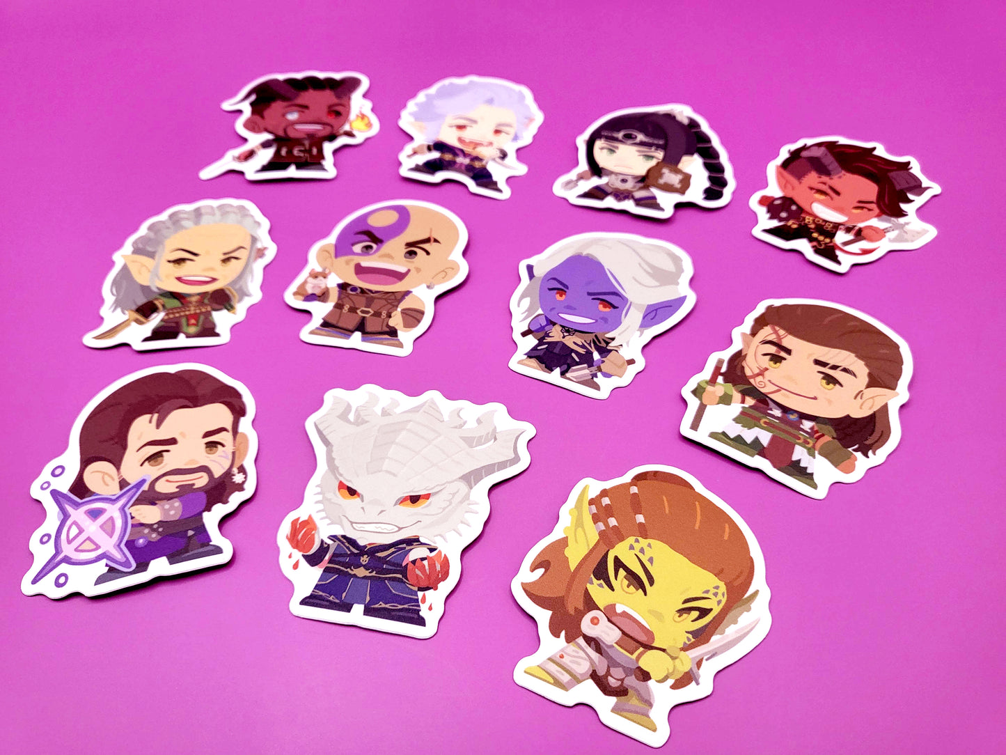 BG3 Matte Chibi Stickers-All Companions