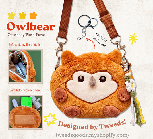 Owlbear Crossbody Plush Purse Bag ( A, B, S Grades )