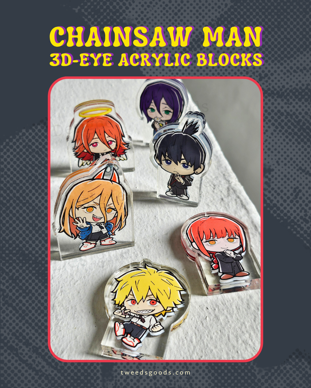Chainsaw Man 3D-Eyes Acrylic Blocks