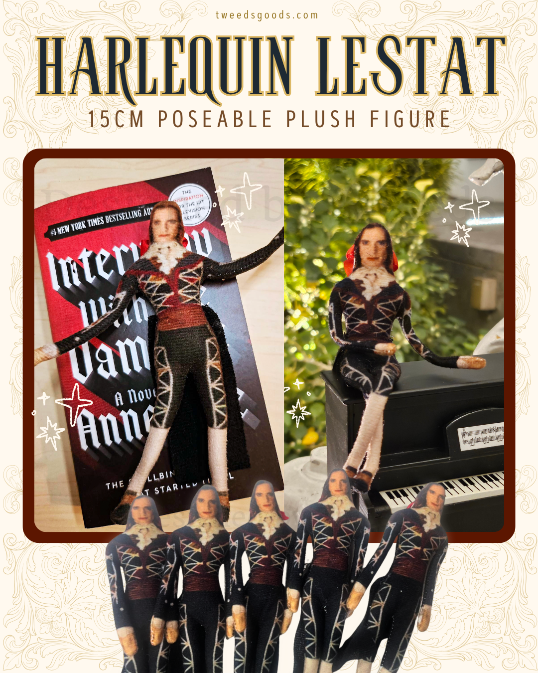 Harlequin Lestat 15cm Poseable Plush Figure