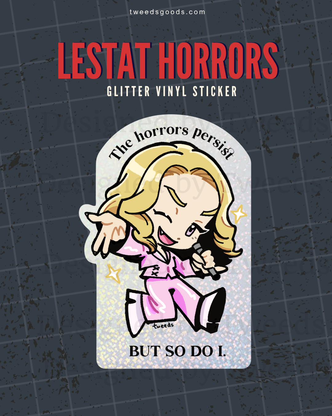 Lestat Horrors Glitter Vinyl Sticker