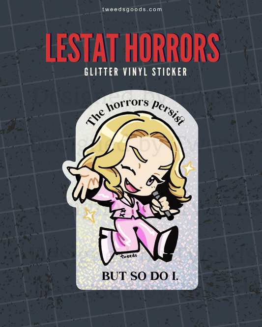 Lestat Horrors Glitter Vinyl Sticker