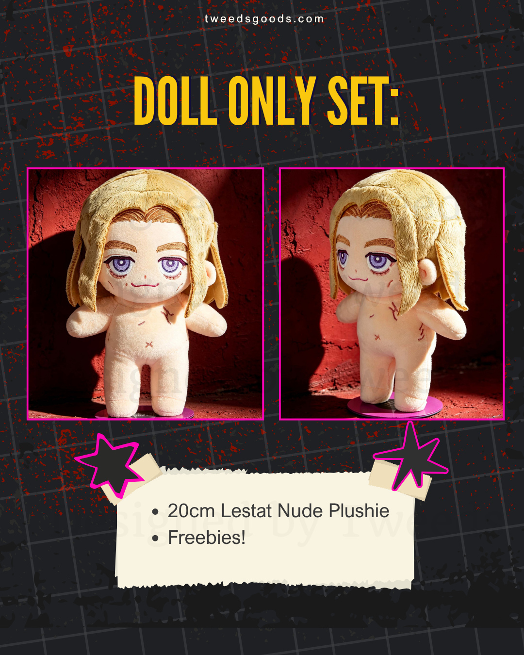 INTERNATIONAL PREORDER: 20cm Rockstar Lestat Plushie