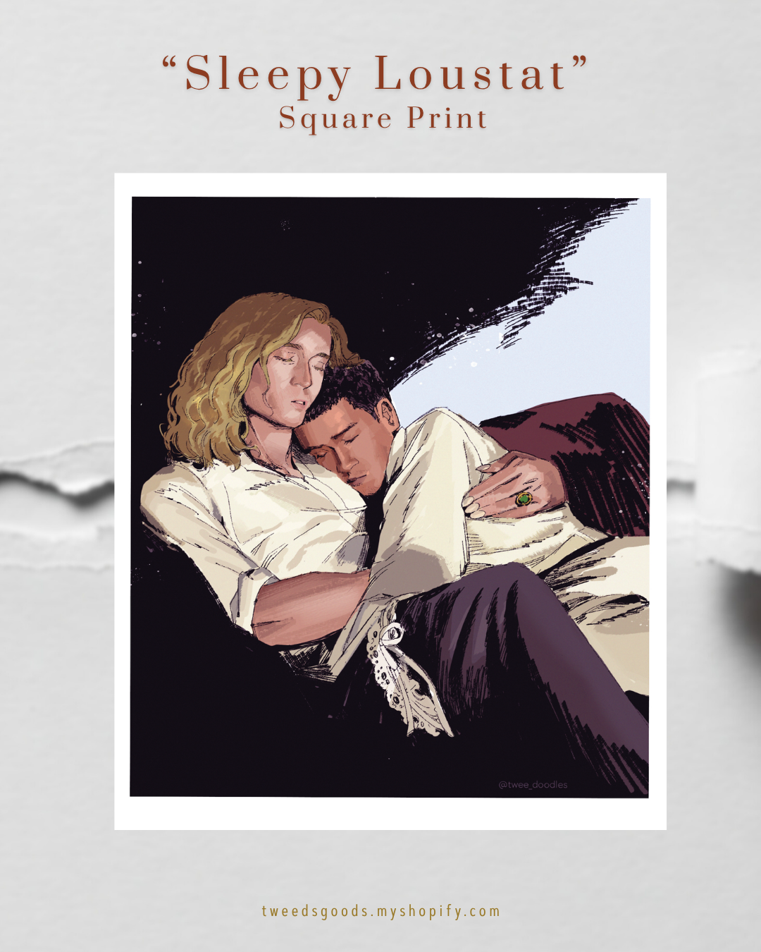 "Sleeping Loustat" ( Square Print )
