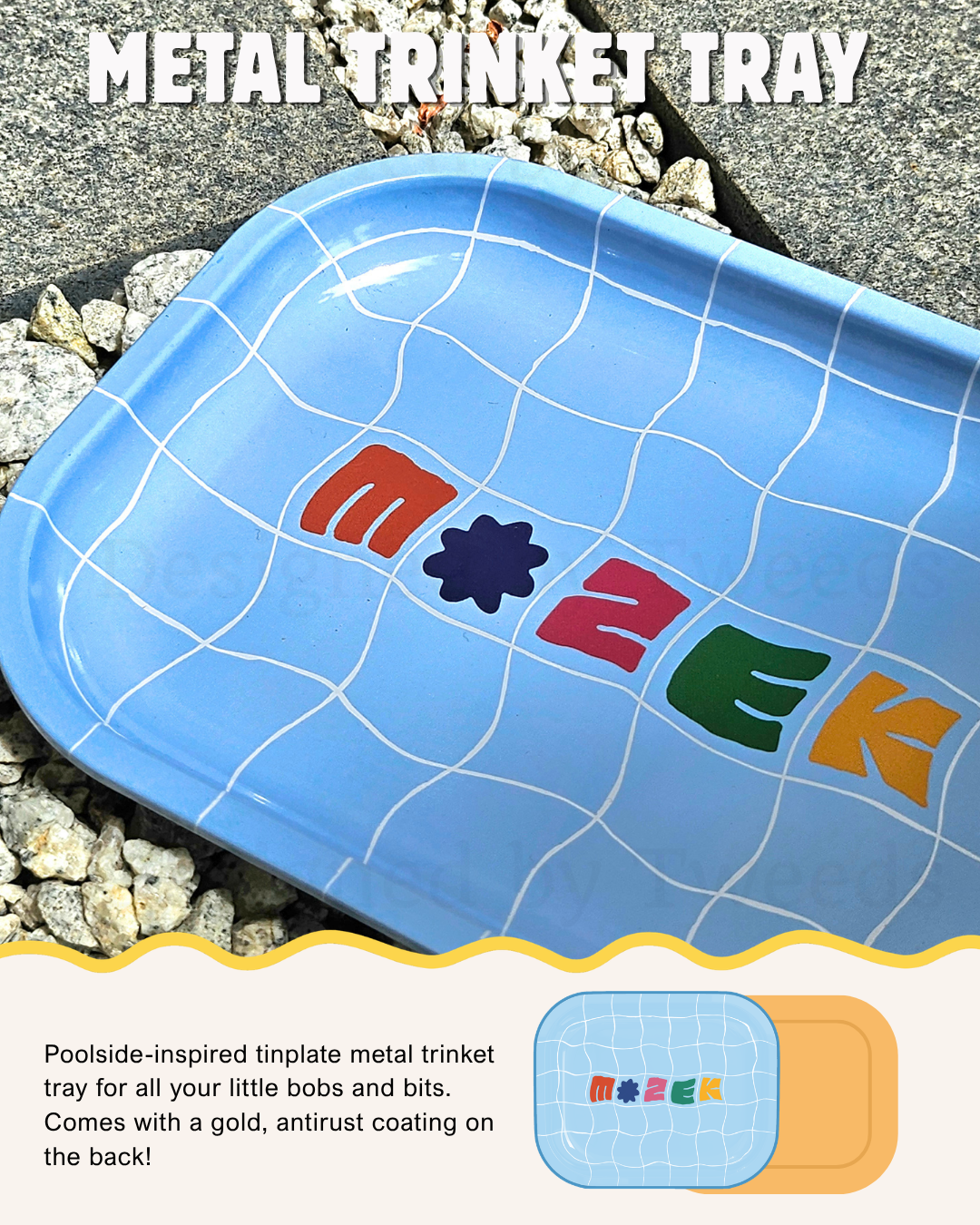 MOZEK Poolside Metal Trinket Tray