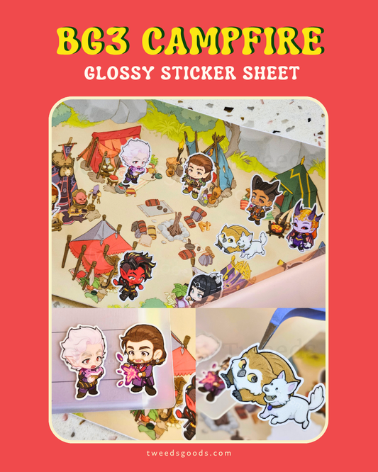 "Faerun Crossing" Glossy Sticker Sheet