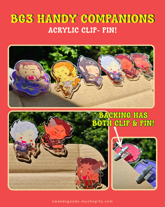 BG3 Handy Companion Acrylic Clips