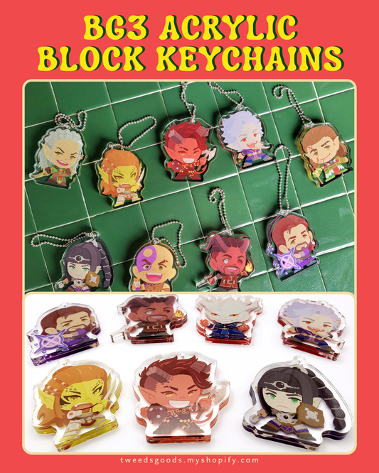 BG3 Acrylic Block Keychains