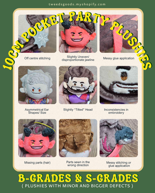 BG3 10cm Pocket Party Plushies ( S- GRADES & B-GRADES )