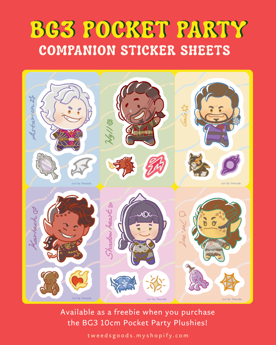 BG3 Pocket Party Sticker Sheets