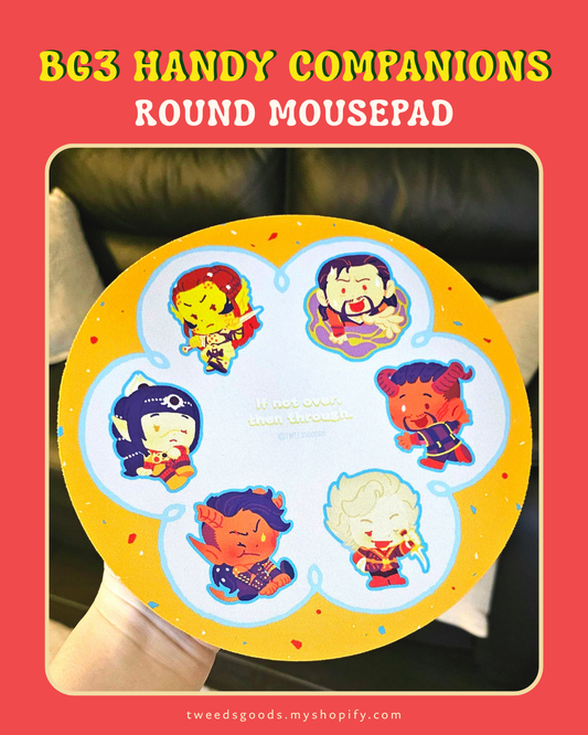 BG3 Handy Companions Round Mousepad