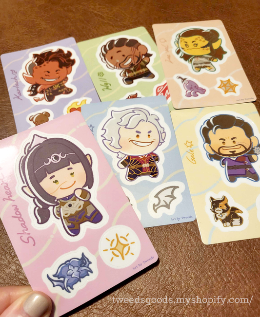 BG3 Pocket Party Sticker Sheets
